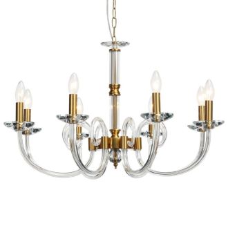 Подвесная люстра Stilfort Glass 1050/03/08P, 8×E14 по 40 Вт, золотой