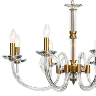 Подвесная люстра Stilfort Glass 1050/03/08P, 8×E14 по 40 Вт, золотой