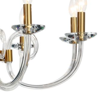 Подвесная люстра Stilfort Glass 1050/03/08P, 8×E14 по 40 Вт, золотой