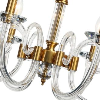 Подвесная люстра Stilfort Glass 1050/03/08P, 8×E14 по 40 Вт, золотой