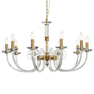 Подвесная люстра Stilfort Glass 1050/03/10P, 10×E14 по 40 Вт, золотой