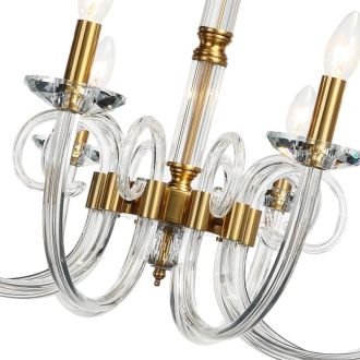 Подвесная люстра Stilfort Glass 1050/03/10P, 10×E14 по 40 Вт, золотой