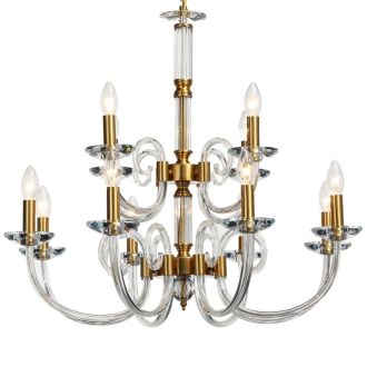 Подвесная люстра Stilfort Glass 1050/03/12P, 12×E14 по 40 Вт, золотой