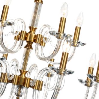 Подвесная люстра Stilfort Glass 1050/03/15P, 15×E14 по 40 Вт, золотой