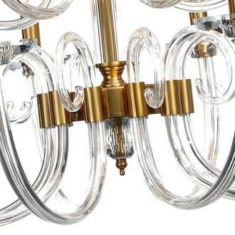 Подвесная люстра Stilfort Glass 1050/03/15P, 15×E14 по 40 Вт, золотой