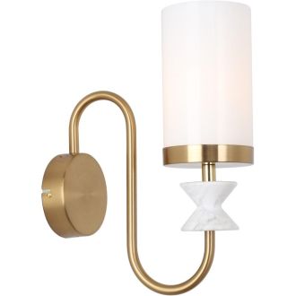 Бра Stilfort Mramaris 1054/05/01W, E14, 40 Вт, золото матовое/белый
