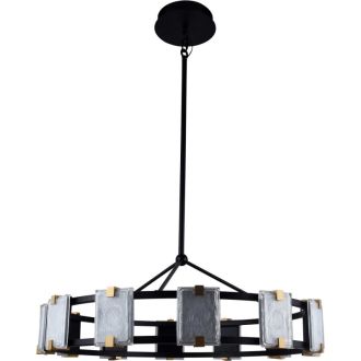 Подвесная люстра Stilfort Crown 2043/02/12P, LED 636 Вт, черный/прозрачный