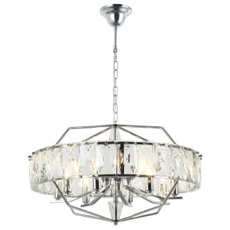 Подвесная люстра Stilfort Avenue 2090/09/08C, 8×E14 по 40 Вт, хром/прозрачный