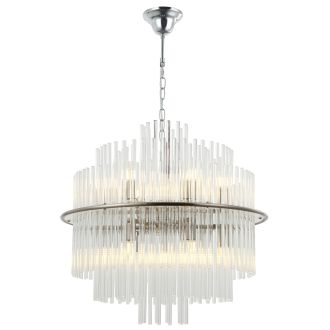 Каскадная люстра Stilfort Eclipse 2108/11/13P, 13×G9 по 5 Вт, никель/прозрачный