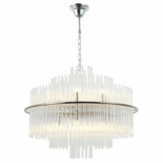 Каскадная люстра Stilfort Eclipse 2108/11/13PL, 13×G9 по 5 Вт, никель/прозрачный
