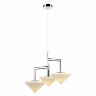 Подвесной светильник Stilfort Pilze 2115/09/03P, 3×G9 по 5 Вт, хром/кремовый