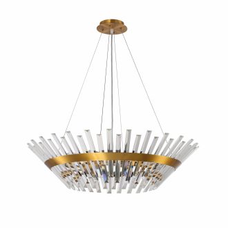Подвесная люстра Stilfort Snowy 2116/05/08P, 8×E14 по 40 Вт, бронзовый/прозрачный