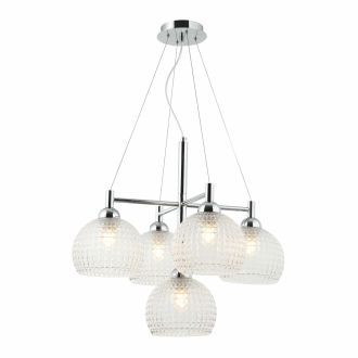 Подвесная люстра Stilfort Frency 2118/09/05P, 5×E27 по 40 Вт, хром/прозрачный