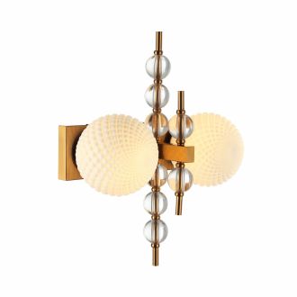 Бра Stilfort Queenly 2120/03/01W, 2×E27 по 40 Вт, латунный/белый