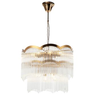 Каскадная люстра Stilfort Seauty 2121/03/12P, 12×E14 по 40 Вт, латунный/прозрачный