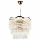 Каскадная люстра Stilfort Seauty 2121/03/16P, 16×E14 по 40 Вт, латунный/прозрачный