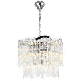 Каскадная люстра Stilfort Seauty 2121/09/12P, 12×E14 по 40 Вт, хром/прозрачный