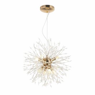 Подвесная люстра Stilfort Salut 2123/03/08P, 8×G9 по 40 Вт, золотой