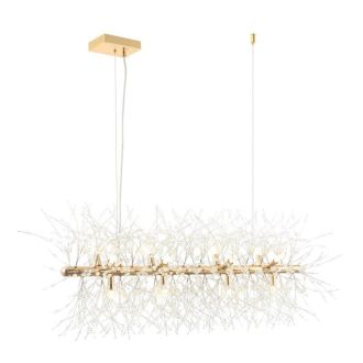 Подвесная люстра Stilfort Salut 2123/03/12PL, 12×G9 по 40 Вт, золотой/прозрачный