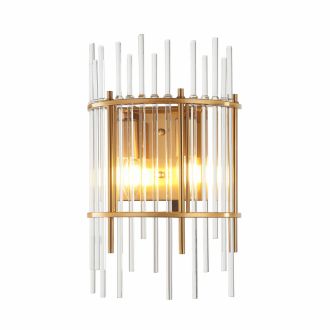 Бра Stilfort Sia 2146/05/02W, 2×E14 по 40 Вт, бронзовый/прозрачный