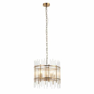 Подвесная люстра Stilfort Sia 2146/05/05P, 5×E14 по 40 Вт, бронзовый/прозрачный