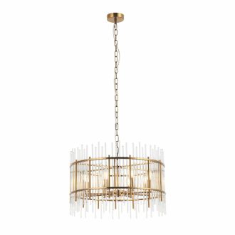 Подвесная люстра Stilfort Sia 2146/05/08P, 8×E14 по 40 Вт, бронзовый/прозрачный