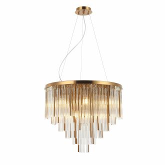 Каскадная люстра Stilfort Style Rain 2147/05/09P, 9×E14 по 40 Вт, бронзовый/серый