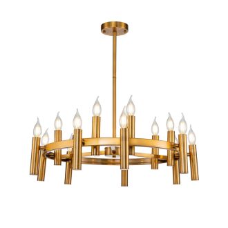Люстра на штанге Stilfort Leonardo 2156/05/15P, 15×E14 по 60 Вт, бронзовый