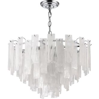 Подвесная люстра Stilfort Glowice 2157/09/10P, 10×E14 по 40 Вт, хром/белый