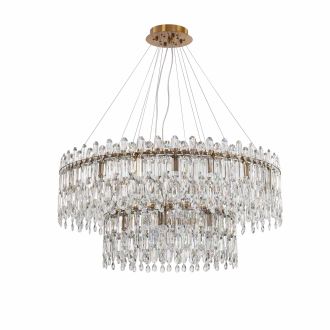 Подвесная люстра Stilfort Legacy 2158/05/26P, 26×E14 по 40 Вт, бронзовый/прозрачный