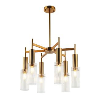 Люстра на штанге Stilfort Wunder 2160/05/06P, 6×E14 по 40 Вт, бронзовый/прозрачный