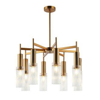 Люстра на штанге Stilfort Wunder 2160/05/08P, 8×E14 по 40 Вт, бронзовый/прозрачный