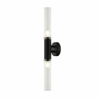 Бра Stilfort Satori 2161/02/02W, 2×E14 по 40 Вт, черный/прозрачный