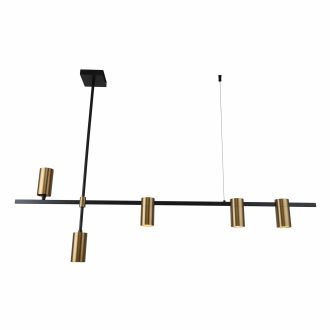 Люстра на штанге Stilfort Ausver 2162/05/05P, 5×GU10 по 5 Вт, черный/бронзовый