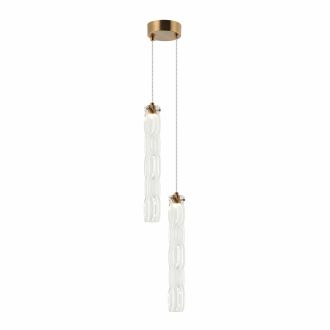 Подвесной светильник Stilfort Still 2163/05/02WP, LED 24 Вт, бронзовый/прозрачный