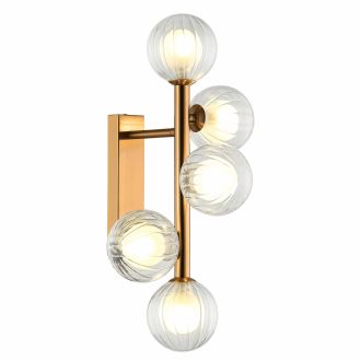 Бра Stilfort Shardin 2165/05/05W, 5×G9 по 5 Вт, бронзовый/прозрачный