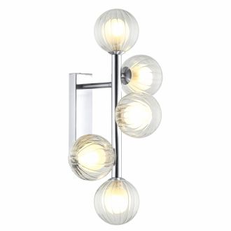 Бра Stilfort Shardin 2165/09/05W, 5×G9 по 5 Вт, хром/прозрачный