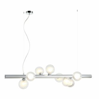 Подвесная люстра Stilfort Shardin 2165/09/08P, 8×G9 по 5 Вт, хром/прозрачный