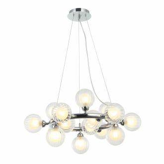 Подвесная люстра Stilfort Shardin 2165/09/15P, 15×G9 по 5 Вт, хром/прозрачный