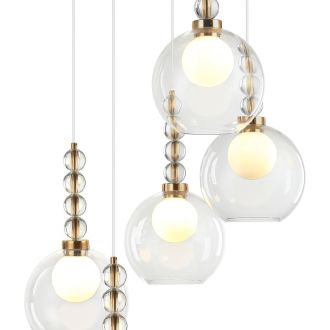 Подвесная люстра Stilfort Designo 2166/05/05P, 5×G9 по 5 Вт, бронзовый/прозрачный