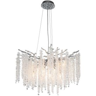 Подвесная люстра Stilfort Eiva 2167/09/08P, 8×E14 по 40 Вт, хром/прозрачный