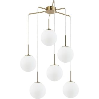 Каскадная люстра Stilfort Antell 2168/05/06P, 6×E27 по 40 Вт, бронзовый/белый