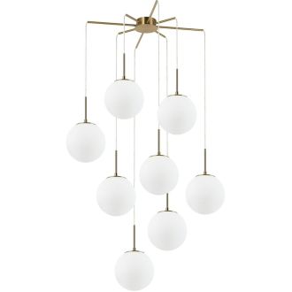 Каскадная люстра Stilfort Antell 2168/05/08P, 8×E27 по 40 Вт, бронзовый/белый