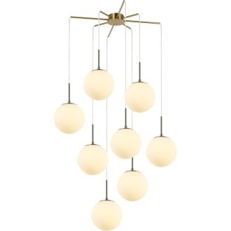 Каскадная люстра Stilfort Antell 2168/05/08P, 8×E27 по 40 Вт, бронзовый/белый