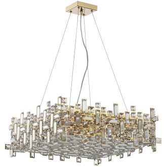 Подвесная люстра Stilfort Tetrix 2171/03/10P, 10×E14 по 40 Вт, золотой/прозрачный
