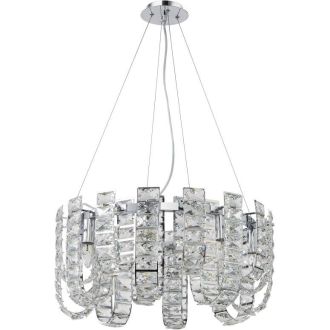 Подвесная люстра Stilfort Umiko 2172/09/08P, 8×E14 по 40 Вт, хром/прозрачный