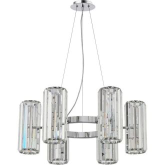 Подвесная люстра Stilfort Twin 2175/09/12P, 12×G9 по 7 Вт, хром/прозрачный
