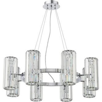 Подвесная люстра Stilfort Twin 2175/09/16P, 16×G9 по 7 Вт, хром/прозрачный