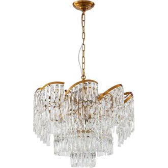 Подвесная люстра Stilfort Sapparo 2176/05/12P, 12×E14 по 40 Вт, бронзовый/прозрачный