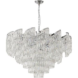 Каскадная люстра Stilfort Sapparo 2176/09/24P, 24×E14 по 40 Вт, хром/прозрачный